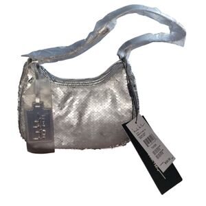 Nicole Miller Silver Sequin Handbag‎